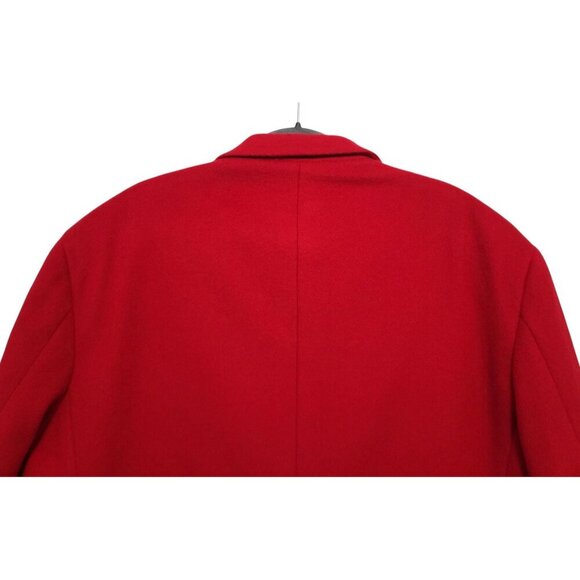 Vintage L.L.Bean Red Wool Coat Quilted Thinsulate Lining - Picture 9 of 15